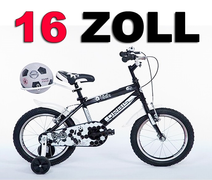 16 oder 20 Zoll Kinderfahrrad Fahrrad Fussball Kick