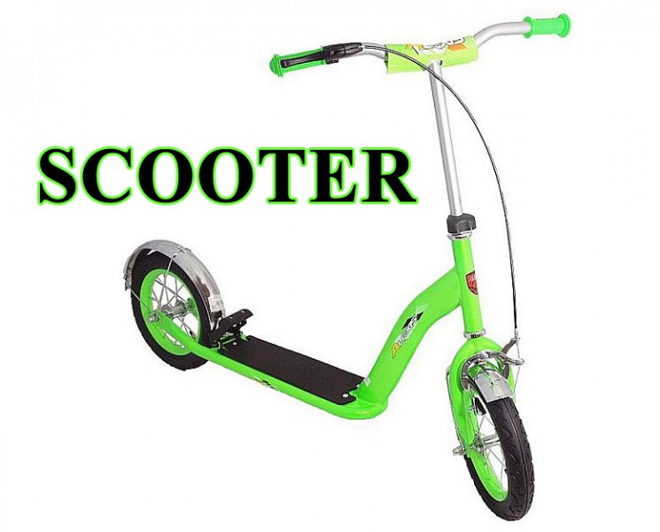 12 Kinderroller Tretroller Kinder 12 zoll Scooter City Roller GRÜN